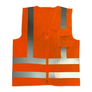 Colete Refletivo 1 Bolso Laranja